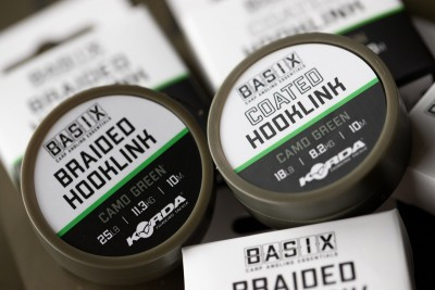 Korda Basix Braided Hooklink 25lb 10m - fonott horogelőke
