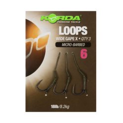 Korda Loop Rigs Size 8 DF Wide Gape X 18lb